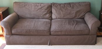 Lee Industries Chocolate Brown Custom Upholstered Sofa