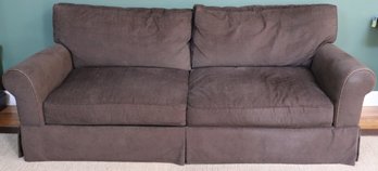 Lee Industries Chocolate Brown Custom Upholstered Sofa
