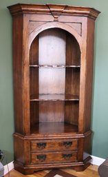 Impressive Large Rustic Wood Style Corner Cabinet