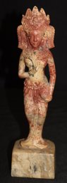 Hand-Carved Stone Balinese Goddess Statue