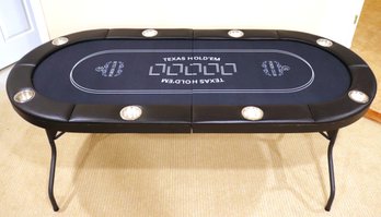 HotSystem 8 Player Foldable Poker Table With Cup Holders