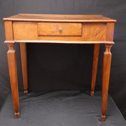 Charming Antique Empire-Style 1-Drawer Side Table