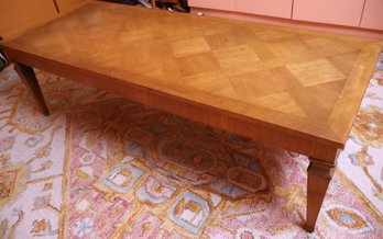 Vintage Kittinger Rectangular Parquet Top Coffee Table