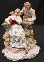Dresden Volkstedt Porcelain Figurine Depicting A Courting Couple