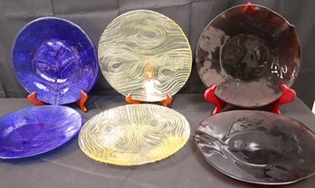 Collection Of Colorful Glass Plates
