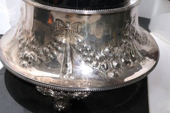 Large Edwardian Style Silver Plated Footed Wedding Cake Stand Marked Trewins Restaurant