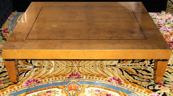 Oversized Glitz And Glamour Gold Leaf Finish Lacquered Coffee Table