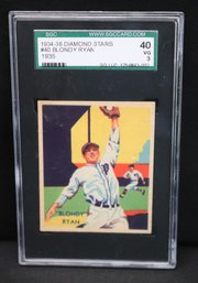 1935 National Chicle Diamond Stars Baseball Card Featuring 'Blondy' Ryan , John Collins