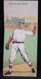 1911'Mecca Double Folder' (T201) Tobacco Insert Baseball Card Featuring Pitcher Johnny Lush & A.J Hauser