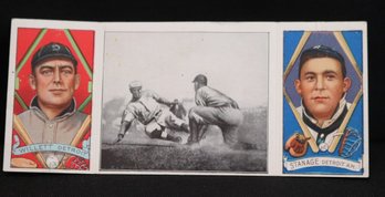 1912 Hassan Triple Folder (T202) Baseball Card Featuring Detroit Tigers Players Ed Willett And Oscar Stana