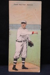 1911 'Mecca Double Folders' Cigarette Card (T201) Depicting New York Highlanders Pitcher Russ Ford And Oti