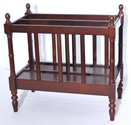 Bombay Company Mahogany Canterbury Magazine Holder.