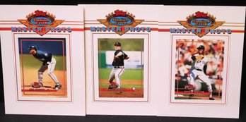 Set Of 3 1993 Topps Stadium Club Master Photo Prints Including Ken Griffey Jr, Greg Maddux And Brien Taylo