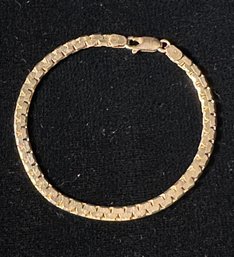 14k YG 7 Inch 2 Layer Link Bracelet