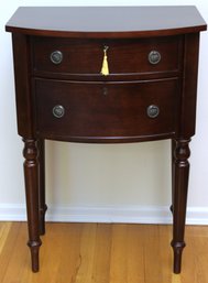 Bombay Company 2-Drawer Mahogany Finish Bow Front Nightstand