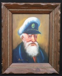 Sea Captain Oil On Canvas Painting By Artist Kim Benson