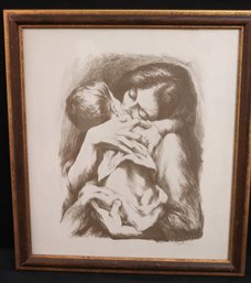 Gustav Rehberger Mother And Child Framed Print