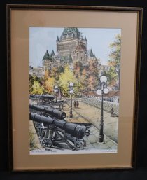 Framed Print Rue Du Remparts Quebec By Artist Nikola