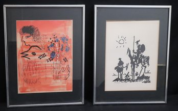 Marc Chagall Bird And Bouquet And Picasso Don Quixote Framed Prints