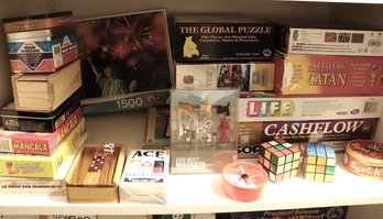 Whole Lot Of Vintage Toys And Games, Global Puzzle, Mancal, Catan