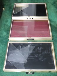 3 Larger Plexiglass Tabletop Display Cases By Allstate Mfg Co.