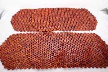 Set Of 70s Style Beaded Place Mats