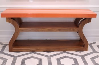 Stunning Modern Oak High Gloss Lacquered Console Table