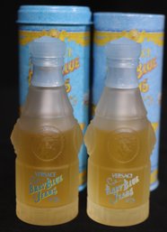 Versace Baby Blue Jeans Eau De Toilette Spray - 2 Bottles With Canisters