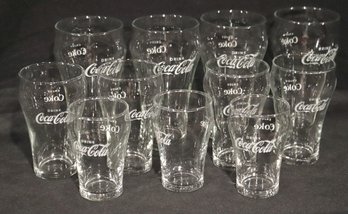 Assorted Sizes Of Drink Coca-Cola Clear Glasses