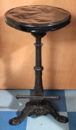 Antique French Cast Iron Work Stool With Foot Rest