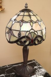 Memory Lane Slag Glass Table Lamp