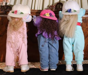 Lot Of Three Vintage Naughty Dolls With Clothing.
