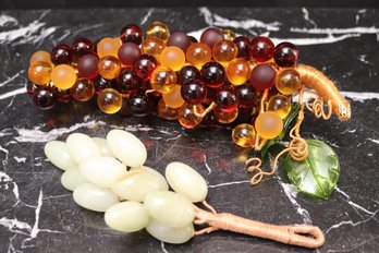 Fine Glass Grape Cluster Accent Decor