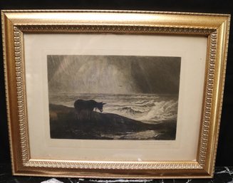 Wind And The Rain Signed By John Macwhirter Framed Etching/ Print Signed On The Bottom