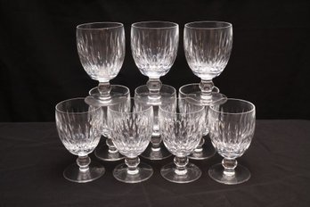 Set Of 10 Waterford Crystal Maureen Claret Wine Glasses