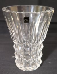 Crystal Saint Louis France Thick Glass Vase