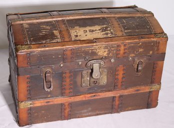 Diminutive Antique Wood Trunk