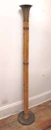 Vintage Russel Wright Bamboo Floor Lamp With Brass Accents