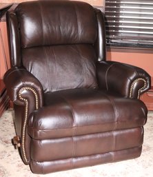 Quality Leatherette Recliner In A Rich Dark Brown Tone Manufactured By LZB