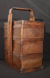 Traditional Style Chinese Carved Wedding Basket