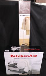 KitchenAid Compact Dish-Drying Rack And Portable & Expandable Garment Rack
