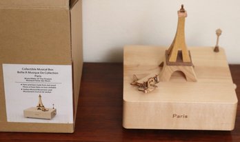 Collectible Wooderful Life Musical Box, Paris Waltz Of The Flowers In Working Condition With Box