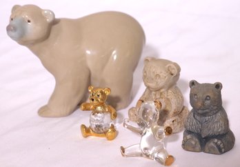 Vintage Lladro Polar Bear Figurine Includes Assorted Miniatures