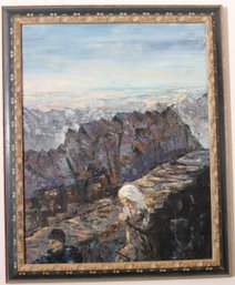 Framed Impressionist Landscape Painting Signed By The Artist A. Weisz 1968 , Approx. 26 X 32 Inches