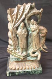 Agustin De La Herran Limited Edition 7/300 Patinated Bronze Religious Sculpture