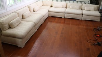 Vintage MCM 7-piece Modular Sectional Sofa With Corzo Venitia Style Fabric