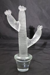 Arte Murano Glass Cactus Sculpture