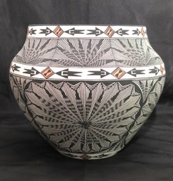 Vintage Southwestern Style Hand Painted Pottery, Signed Chino