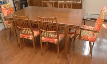 MCM Urban Furniture Company Walnut   Dining Table Made In Sweden AB Seffle, Includes Chairs