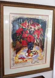 Alexander And Wissotzky S/N SERIGRAPH ON PAPER &quotRED BOUQUET&quotSigned 148/380 Framed